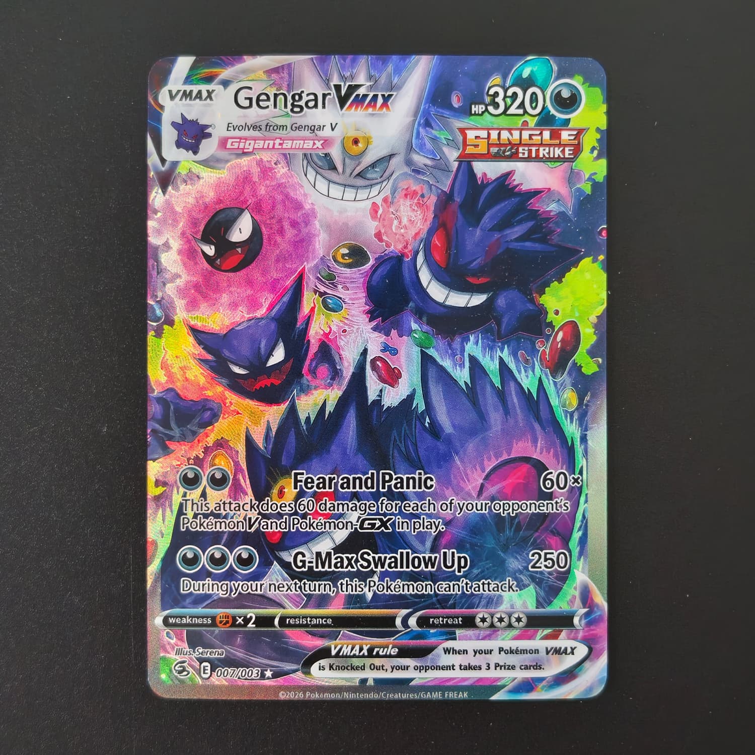Board Game English - DIY Gengar VMAX 007/003 Foil Texture