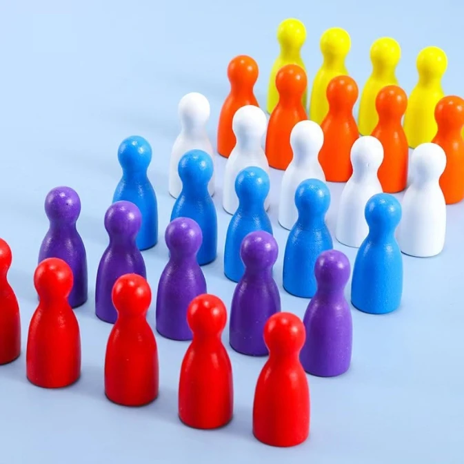 100 Pcs Colorful Wooden Chess  - đánh giá và giá Board Game Impostor
