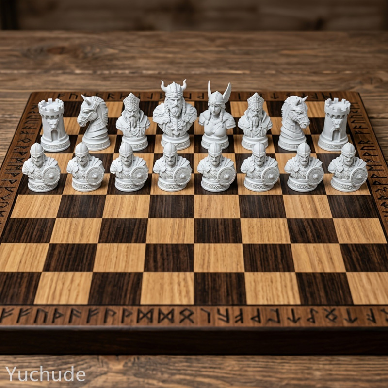 Viking Chess Pieces 3D Printed - đánh giá và giá Board Game Vikings