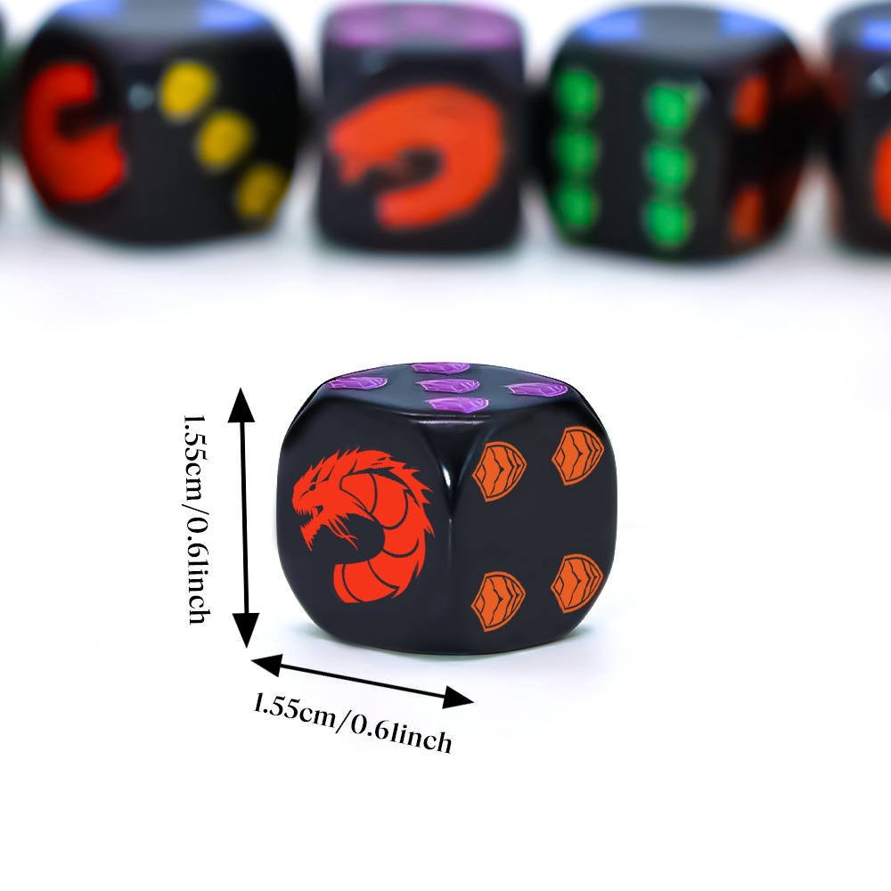 6Pcs Dragon Shield Crest Polyh - đánh giá và giá Board Game Night
